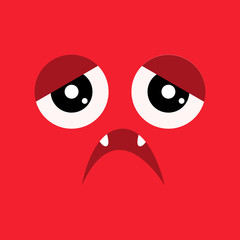 Muzzle sad monster.