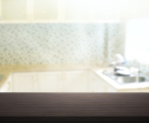 Table Top And Blur Interior Background