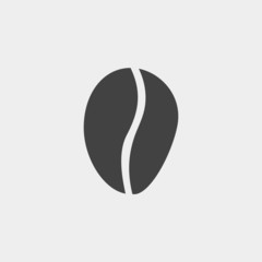Coffee bean monochrome icon
