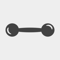 Dumbbell monochrome icon