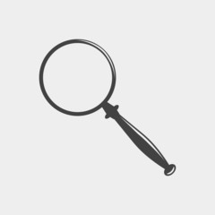 Magnifying glass monochrome icon