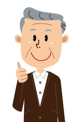 シニア男性　ばっちり