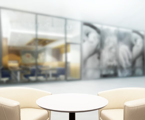 Table Top And Blur Interior Background