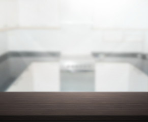 Table Top And Blur Interior Background
