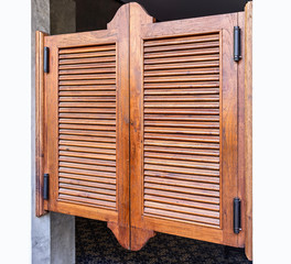 Weathered wooden ventilation louvers doors