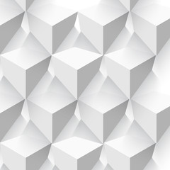 Vector Abstract geometric shape from gray cubes.