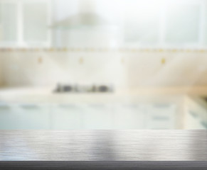 Table Top And Blur Interior Background