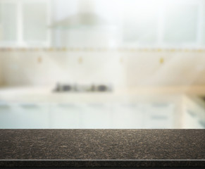 Table Top And Blur Interior Background