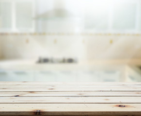 Table Top And Blur Interior Background