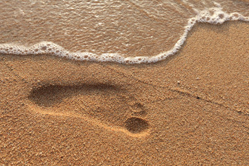 footprints in the sand