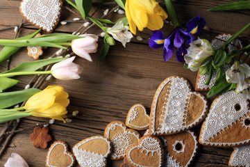 gingerbread heart-shaped
