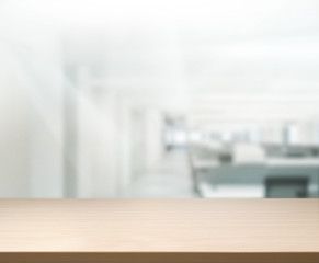 Table Top And Blur Office Background