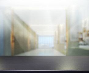 Table Top And Blur Office Background