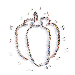 people in the form of sweet pepper.