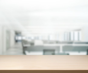 Table Top And Blur Office Background