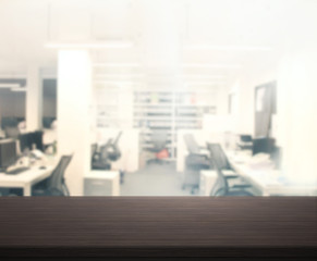Table Top And Blur Office of Background
