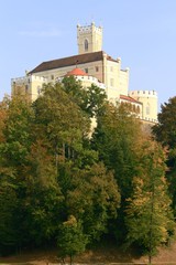 Castle on the hill in autumn