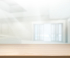 Table Top And Blur Office Background