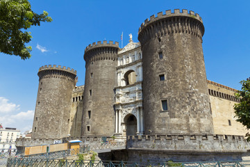 The medieval castle of Maschio Angioino or Castel Nuovo in Naple