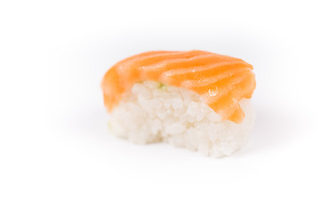 Sushi pieces collection, isolated on white background