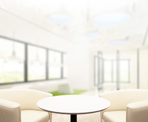 Table Top And Blur Office of Background