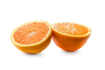Two halves of orange
