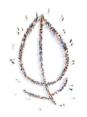 people in the form of a leaf .