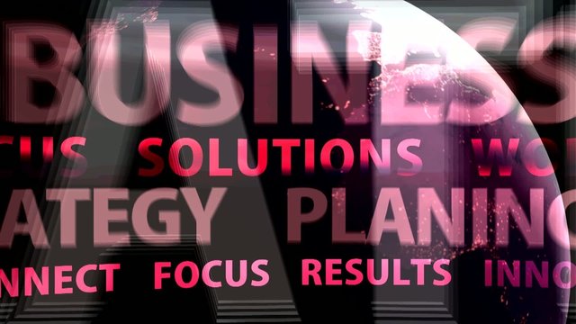 Scrolling Busines Words (loop)