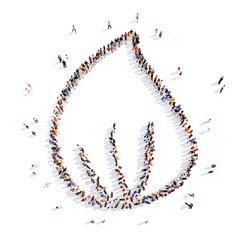 people in the form of a leaf .