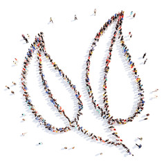 people in the form of a leaf .