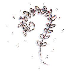 people in the form of a leaf .