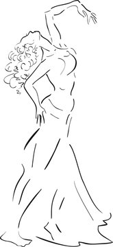 Sketch of dancer