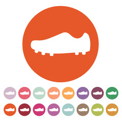 The Football boots icon. Soccer symbol. Flat
