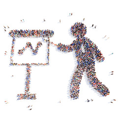 people in the form of a businessman.