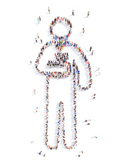 people in the form of a man.