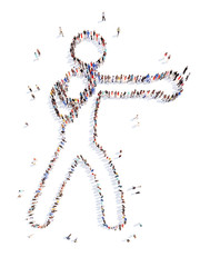 people in the form of a businessman.