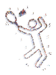 people in the form of a man  sports.