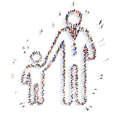 people in the form of a man.