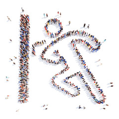 people in the form of a man.