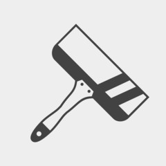 Wide spatula monochrome icon