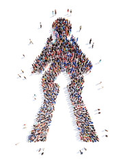 people in the form of a man.