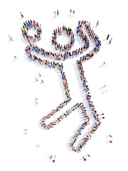 people in the form of a man.