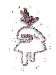 people in the form of a man.