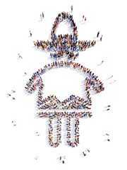 people in the form of a man.