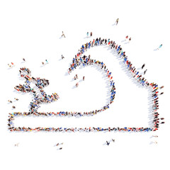 people in the form of a man.