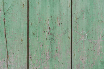 Vintage green wood boards
