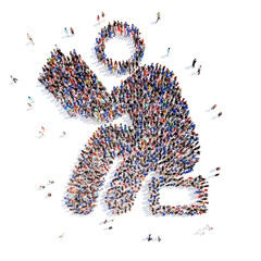 people in the form of a man.