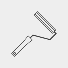 Roller for painting monochrome icon