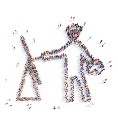 people in the form of a man.