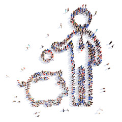 people in the form of a man.